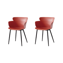 Silla Miami con Brazos, Color Rojo, Con espaldar y diseño Moderno X2