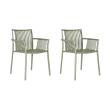 Silla Madrid con Brazos, Color Verde Olivo, Con espaldar y diseño Moderno X2