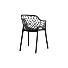 Silla con Brazos Casablanca, Negro, con Espaldar en Diamantes y Estilo Moderno