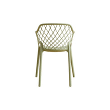 Set de 4 Sillas con Brazos Casablanca, Verde Olivo, con Espaldar en Diamantes y Estilo Moderno