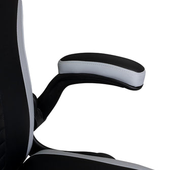 Silla Gamer Rismel, Negro y Gris, con altura ajustable