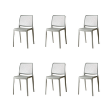 Silla Manhattan, Gris Oscuro, Con espaldar en rejilla y diseño minimalista X6