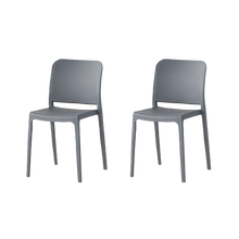 Silla Triveca, Gris Oscuro, Con espaldar cerrado y diseño minimalista  X2