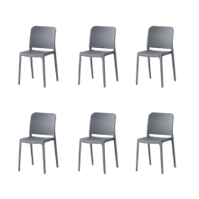 Silla Triveca, Gris Oscuro, Con espaldar cerrado y diseño minimalista  X6