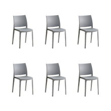 Silla Soho, Gris Oscuro, Con espaldar cerrado y diseño minimalista X6
