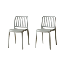 Silla Brooklyn, Gris Oscuro, Con espaldar en rayas y diseño minimalista X2