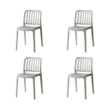 Silla Brooklyn, Gris Oscuro, Con espaldar en rayas y diseño minimalista X4