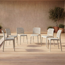 Silla Bronx, Gris Oscuro, Con espaldar en cuadrados y diseño minimalista x6