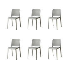 Silla Bronx, Gris Oscuro, Con espaldar en cuadrados y diseño minimalista x6