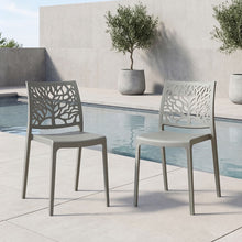 Silla Harlem, Gris Oscuro, Con espaldar en forma de árbol y diseño minimalista X2