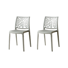 Silla Harlem, Gris Oscuro, Con espaldar en forma de árbol y diseño minimalista X2