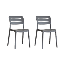 Silla Harriman, Gris Oscuro, Con medio espaldar y diseño minimalista X2