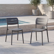 Silla Harriman, Gris Oscuro, Con medio espaldar y diseño minimalista X2