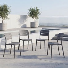 Silla Harriman, Gris Oscuro, Con medio espaldar y diseño minimalista X4