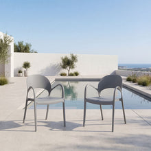Silla Bremen, Gris Oscuro, Con espaldar, reposa brazos y diseño minimalista X2
