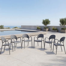 Silla Bremen, Gris Oscuro, Con espaldar, reposa brazos y diseño minimalista X6