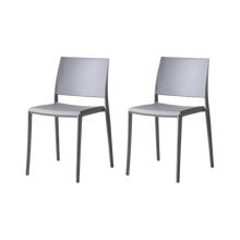 Silla Toledo, Color gris, Con espaldar liso y cuadrado, diseño moderno X2