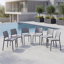Silla Toledo, Color gris, Con espaldar liso y cuadrado, diseño moderno X6