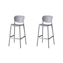 Silla para Bar Rio, Color Gris Oscuro, Diseño Moderno X2