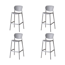 Silla para Bar Rio, Color Gris Oscuro, Diseño Moderno X4
