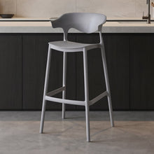 Silla para Bar Elena, Color Gris Oscuro, Diseño Moderno