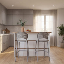 Silla para Bar Paraiso, Color Gris Oscuro, Diseño moderno X2