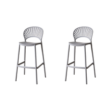 Silla para Bar Paraiso, Color Gris Oscuro, Diseño moderno X2