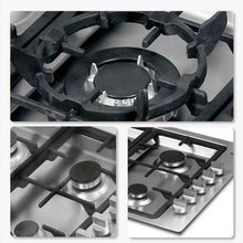 Estufa De Empotrar Challenger  Gas Natural 5 Puestos, Plateado