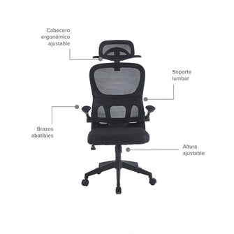 Silla de Oficina Presidente Syra, Negro