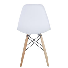 Set de 4 Sillas Eames, Color Blanco, con Patas de Madera