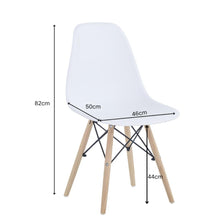 Silla Eames, Color Blanco, con Patas de Madera