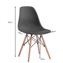 Silla Eames, Color Negro, con Patas de Madera