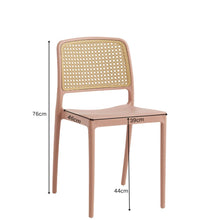 Set de 4 Sillas Texas, Color Terracota y Beige, con Espaldar Transpirable