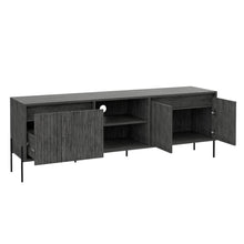 Mesa para TV Tarento, Gris, con patas metalicas en color negro 65"