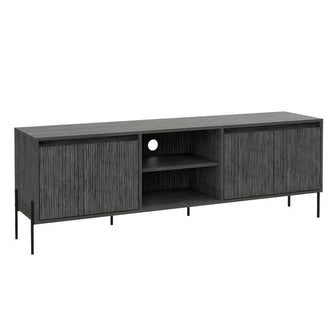 Mesa para TV Tarento, Gris, con patas metalicas en color negro 65"