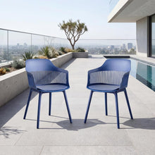 Silla Con Cojin Max, Color Azul, Con espaldar en rejilla X2