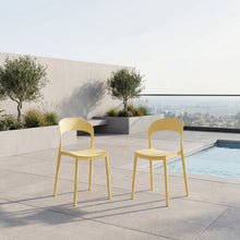 Silla Patrick, Color Amarillo, Con espaldar y diseño Moderno X2
