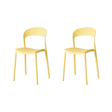 Silla Patrick, Color Amarillo, Con espaldar y diseño Moderno X2