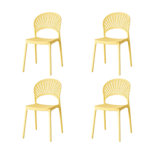 Silla Paraiso, Color Amarillo, Con espaldar y Diseño moderno X4
