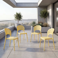 Silla Paraiso, Color Amarillo, Con espaldar y Diseño moderno X4