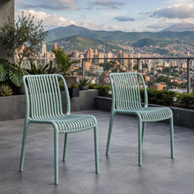 Set de 2 Sillas Terra, Color Azul Claro, con Espaldar