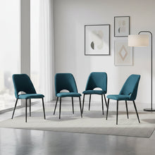 Silla Urban, Color Azul, Con espaldar y diseño Moderno X4