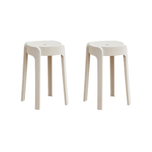 Butaco Apilable Maison, Color Blanco, Diseño Moderno X2