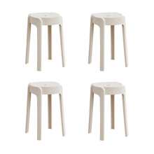Butaco Apilable Maison, Color Blanco, Diseño Moderno X4