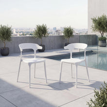 Silla Elena, Color Blanco, Con espaldar y diseño Moderno X2