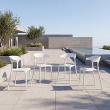 Silla Elena, Color Blanco, Con espaldar y diseño Moderno X4