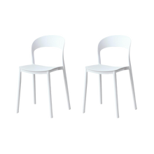 Silla Patrick, Color Blanco, Con espaldar y diseño Moderno X2