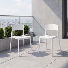 Silla Monaco, Color Blanco, Con espaldar y diseño Moderno X2