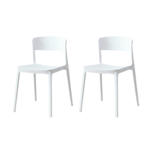 Silla Monaco, Color Blanco, Con espaldar y diseño Moderno X2