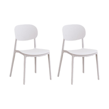 Silla Milan, Color Blanco, Con espaldar y diseño Moderno X2